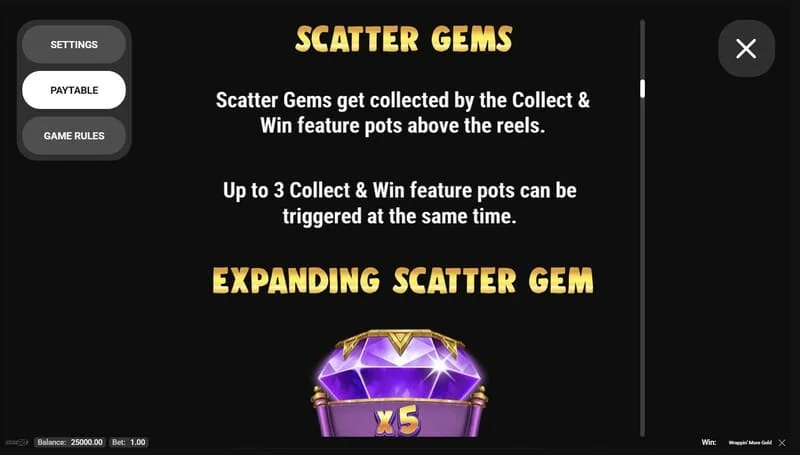 Wrappin' More Gold - Scatter скъпоценен камък на барабаните